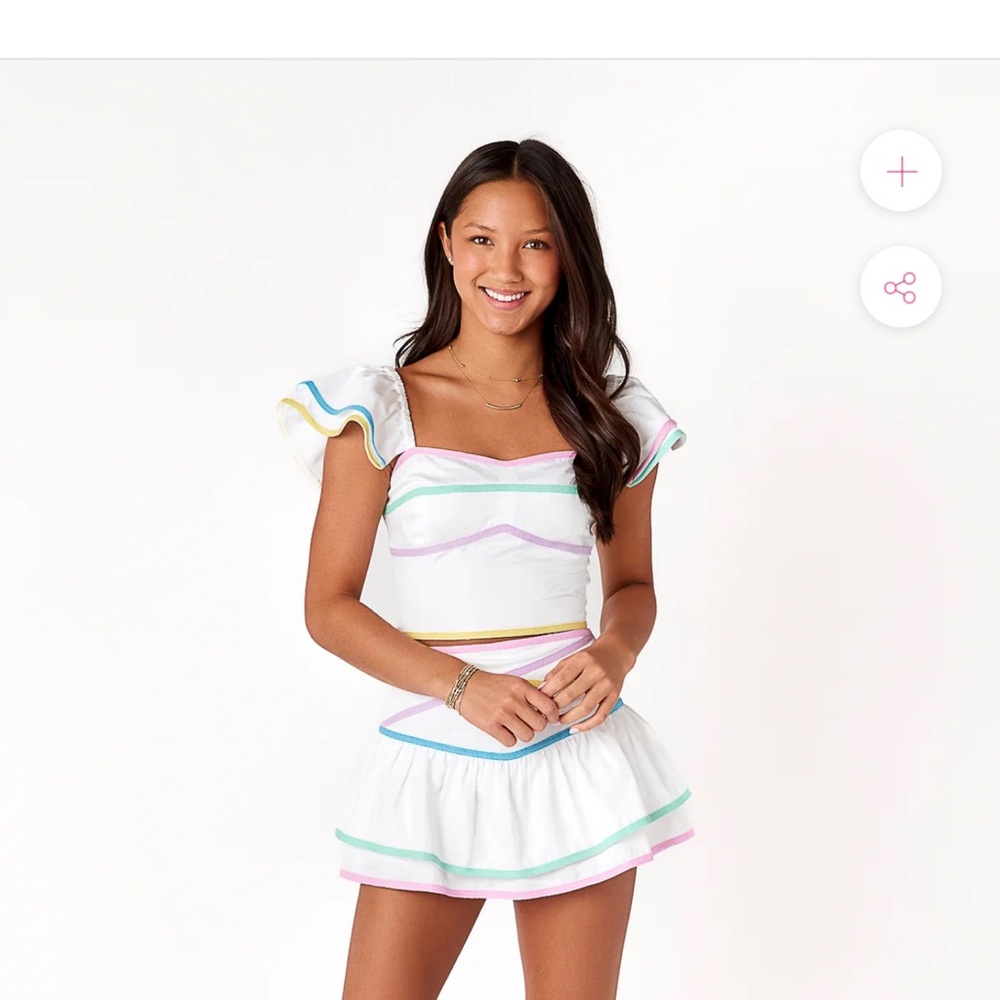 Cake for Dinner multi color Miramar Top and skirt set
